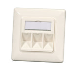 Efb 2-Port Rahmenset Fr Keystones, Gerader Auslass, Din49075, Ral9003 Signalwei
