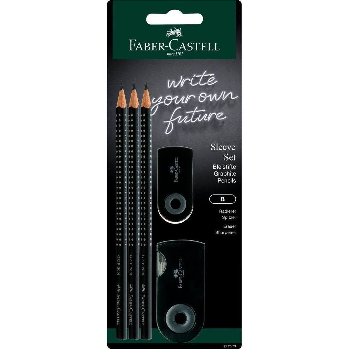 Faber-Castell 217059 Lápiz De Grafito B 3 Pieza(S)