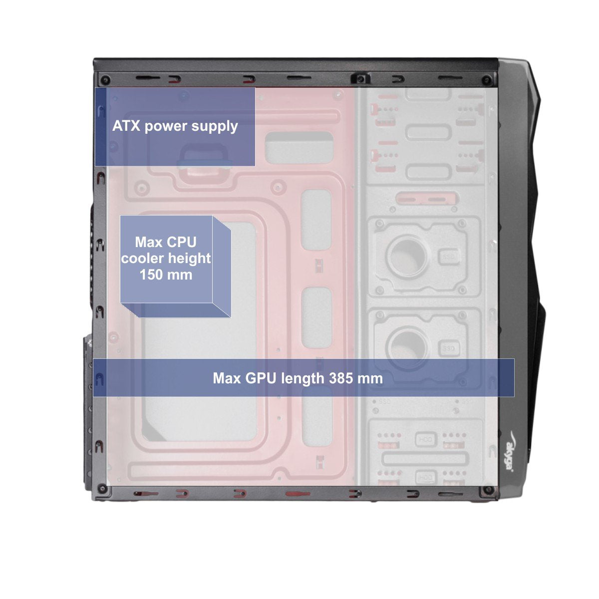 Akyga Caja Pc Micro Atx  2.Usb2.0 Ak995bk Sin Fuente