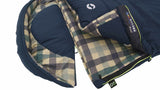 Outwell Camper Lux Adulto Saco De Dormir Semi-Rectangular Algodón, Poliéster Azul