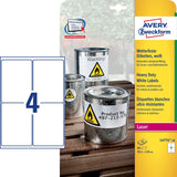Avery Zweckform L4774-20 Etiqueta Autoadhesiva Blanco Rectángulo Permanente 80 Pieza(S)