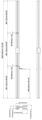 Vision Floor To Ceiling Display Column