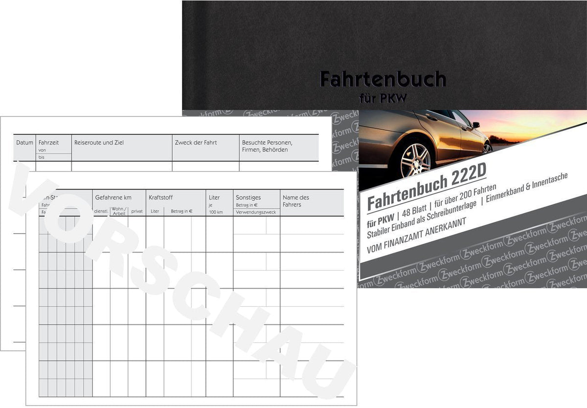 Avery Zweckform Fahrtenbuch - 48 Hoja - A6 (105 X 148 Mm)