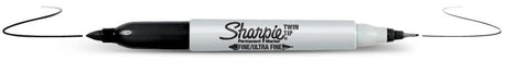 EAN 3501170811108 - Sharpie Twin Tip marcador permanente Punta fina Negro 12 pieza(s) imagen 1
