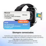Savefamily Reloj Inteligente Infantil Savewatch Plus 2 - Pantalla Amoled - Carcasa Plateada - Correa Tela Tribeca