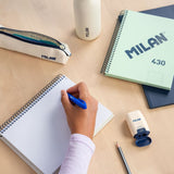 Milan Libreta Con Espiral A5 80 Hojas 95gr Papel Blanco Serie 1918 Pack 4 Colores Surtidos