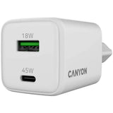 Canyon Cargador Cu45ac Gan 45w Pd, 2-Port Usb-A Usb-C Wh Retail