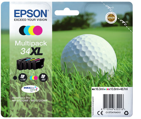 EAN 8715946632216 - Epson Golf ball C13T34764010 cartucho de tinta 1 pieza(s) Original Alto rendimiento (XL) Negro, Cian, Mag imagen 2