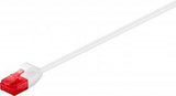 Cat 6 Slim Patch Cable U/Utp,White, 0.25 M - Cu