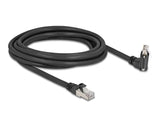 Delock Gige Kamera Cable Rj45 Stecker 45° Gedreht Und 90° Gewinkelt Mit Schrauben Zu Rj45 Stecker Cat.6 S Ftp 3 M Schwarz