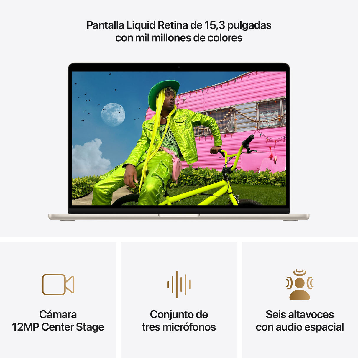 Apple Macbook Air 15,3' M5 10-Core Cpu 16gb 512gb Ssd 10-Core Gpu Blanco Estrella