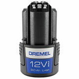 Batería De Repuesto De Iones De Litio Dremel De 12 V B12v30-01 Negra, 3 Ah, Para Dremel 8260 261512v3ja