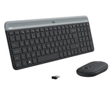 Teclado Nórdico + Ratón Logitech Mk470 Rf Inalámbrico Qwerty Grafito