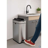 Maul Tret-Abfallbehälter Maulwing 40l Edelmahl Doppeldeckel