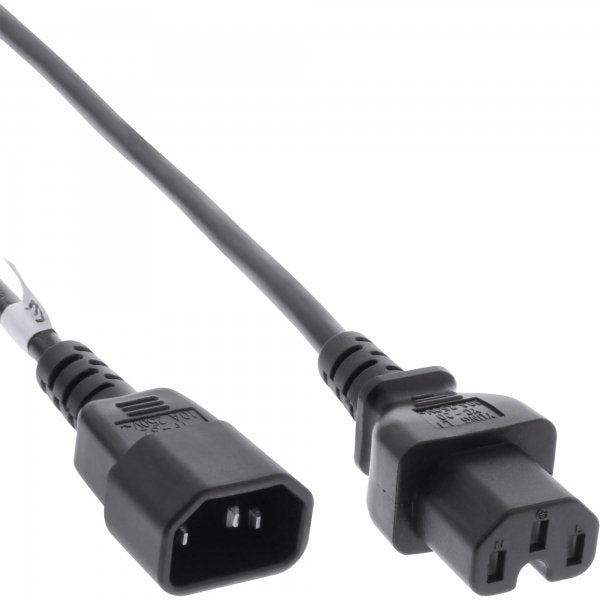 Cable De Alimentación Inline C15 Recto A Enchufe C14 Recto Negro 2m