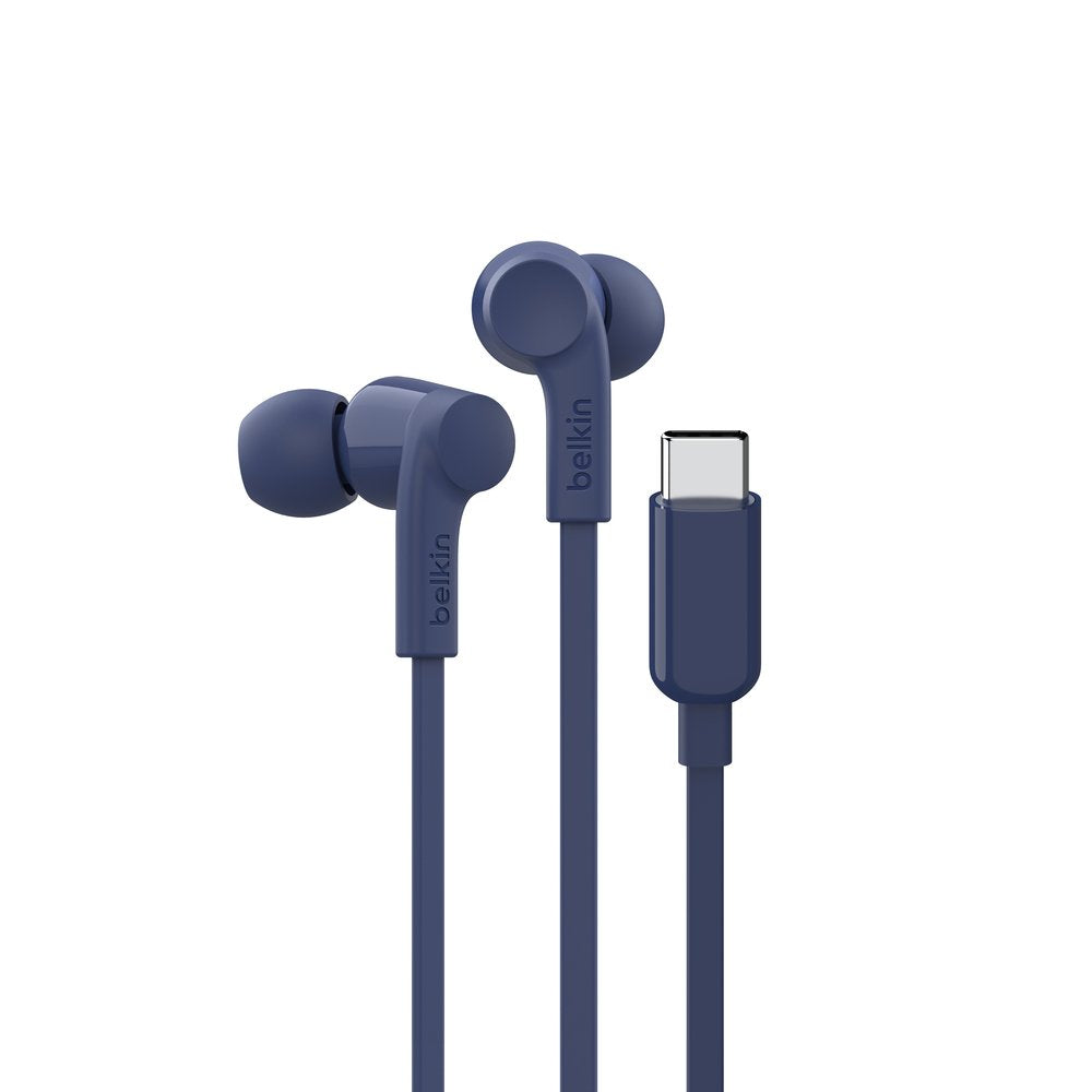 Auriculares Belkin Soundform  Alámbrico  Usb Tipo C Azul