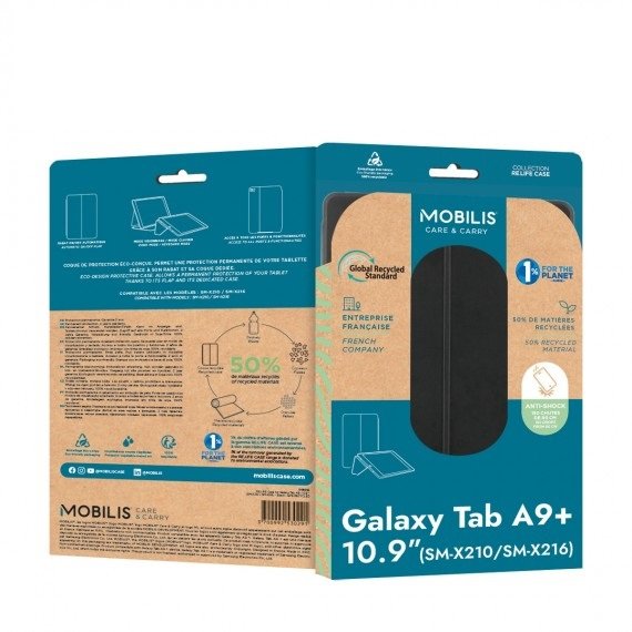 Funda Para Galaxy Tab A9+ 10.9'' (Sm-X210 / Sm-X216)  Mobilis 068014  27,7 Cm (10.9") Folio Negro