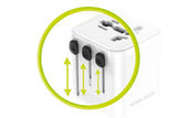 Mobile Origin Travel Adapter Pw30 Eu/Uk/Us/Aus, White