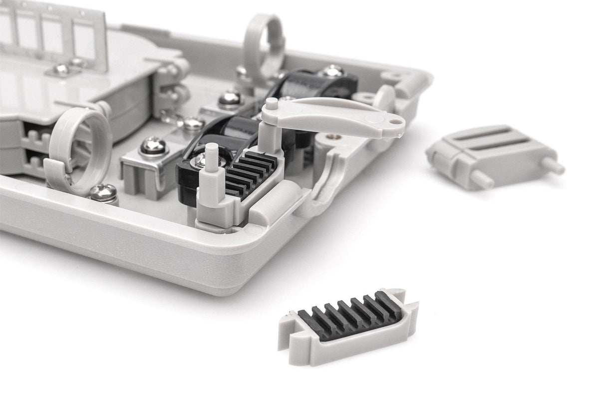 Caja De Distribución De Fibra Óptica, 6 Empalmes Para 8 Sc S