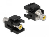 Keystone Modul Cinch Buchse > Cinch Buchse Gelb   Schwarz