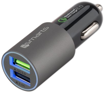 4smarts Rapid Qualcomm 3.0 Dual Kfz-Lader. 2 Usb. Matt-Grau