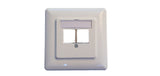 Efb 2-Port Rahmenset Fr Keystones, Gerader Auslass, Din49075, Ral9003 Signalwei