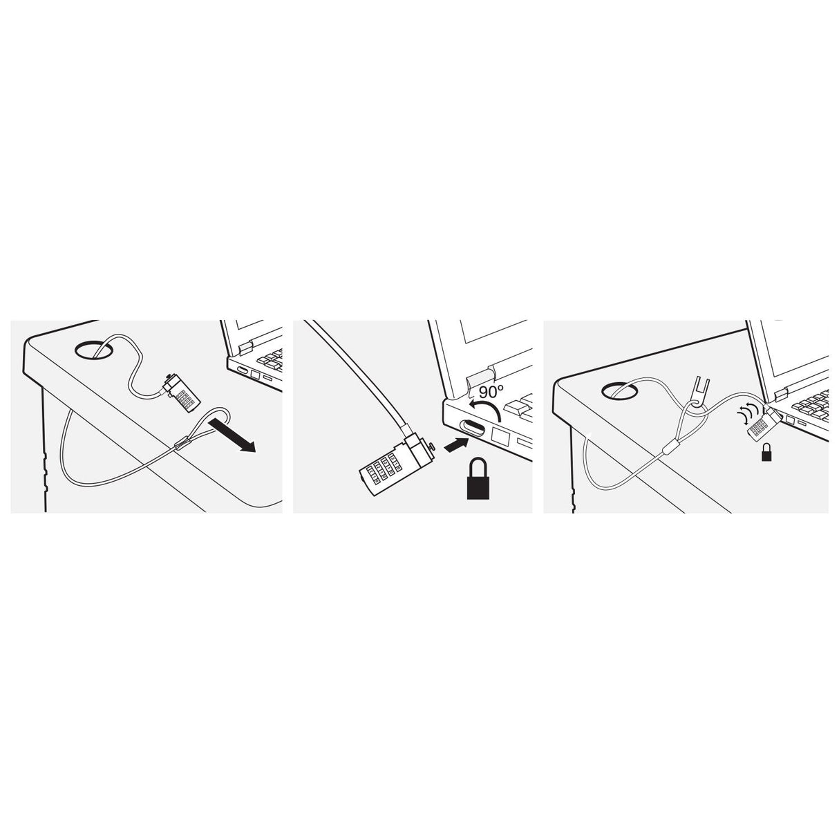 Ewent Candado Seguridad Para Portatil Con Combinacion  1,5m Ew1241