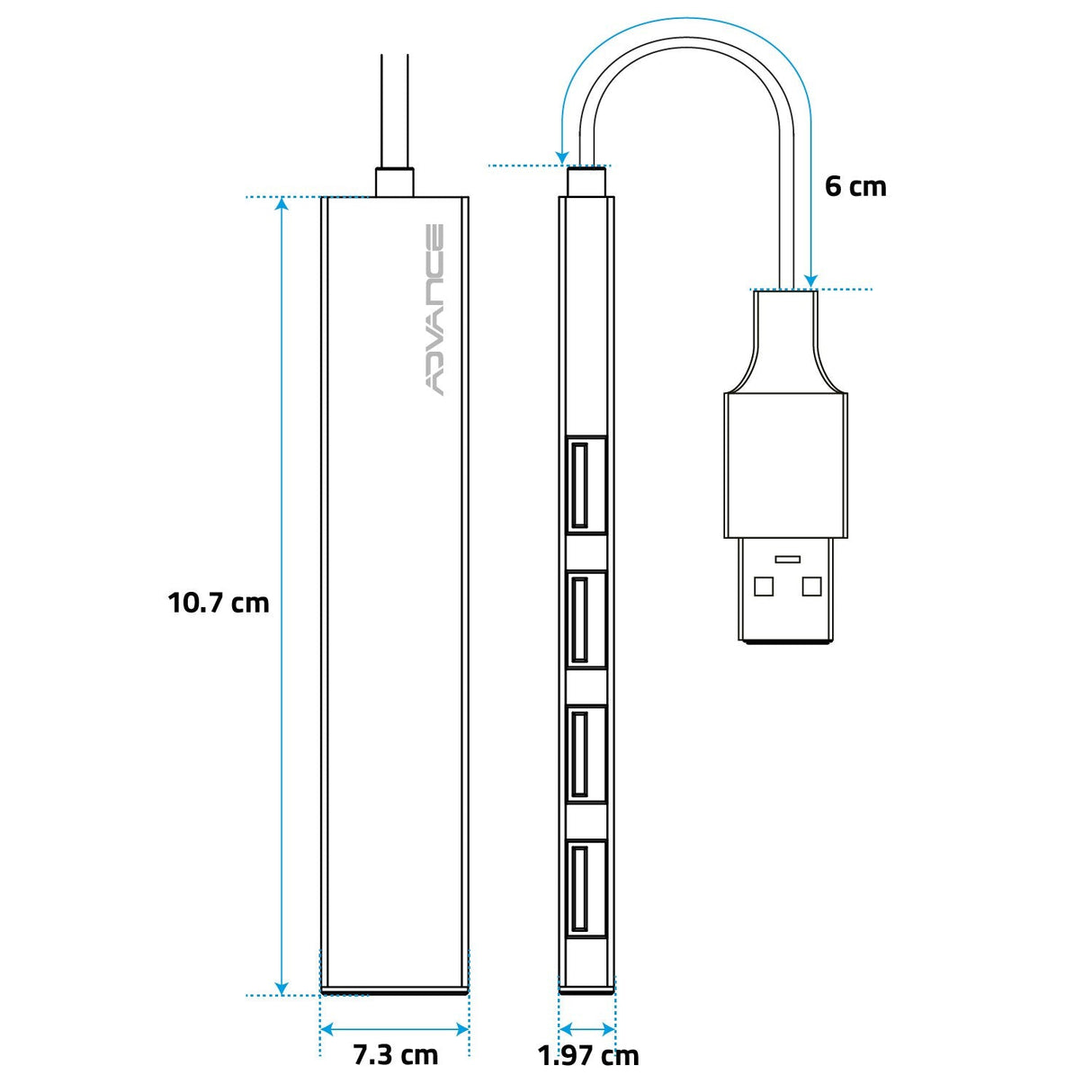 Hub Usb 3.0 Advance Xpand Smart - 4 Ports