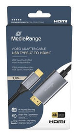 Mediarange Usb-C 3.2 Gen. A Hdmi Video-Adaptadorcable 1,8m