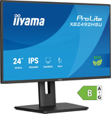 Iiyama Prolite Xb2492hsu-B1 (60.5 Cm (24 Zoll), Negro (Matt), Fullhd, Ips, Hdmi, Dp, Usb-Hub, Verstellbarer Standfuss, 120hz Panel) Xb2492hsu-B1