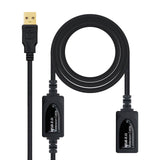Nanocable Cable Prolongador Con Amplificador Usb-A 2.0 Macho A Usb-A Hembra 15m