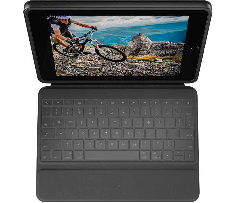Logitech Rugged Folio - Teclado Y Funda Tipo Folio - Apple Smart Connector - Pan Nórdico - Para Apple 10.2-Inch Ipad (7. Generation, 8. Generation, 9. Generation)