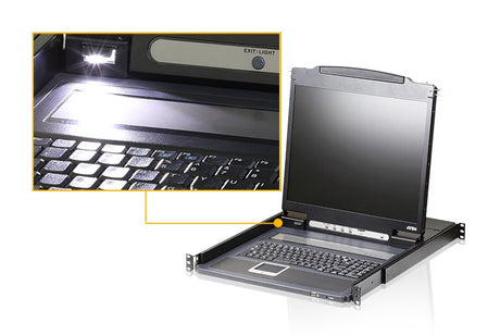 EAN 4710469344664 - ATEN CL3000N consola de rack 48,3 cm (19") 1280 x 1024 Pixeles Aluminio Negro 1U imagen 3