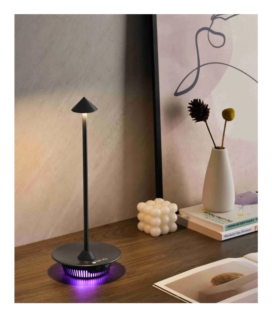 Techly I-Lamp-Table3 Lámpara Led Inalámbrica Con Base Táctil Regulable Rgb