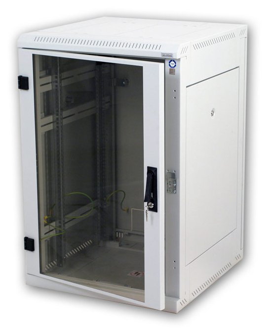 Rack Cabinet Triton  Rza-42-A88-Cax-A1 (42u; 19''; 1970 Mm / 800 Mm / 800 Mm; Standing; Glass; 400 Kg; Light Gray Color)