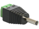EAN 4043619654345 - DeLOCK 65434 cambiador de género para cable DC 1.3 x 3.5 mm 2p Negro, Verde, Plata imagen 1