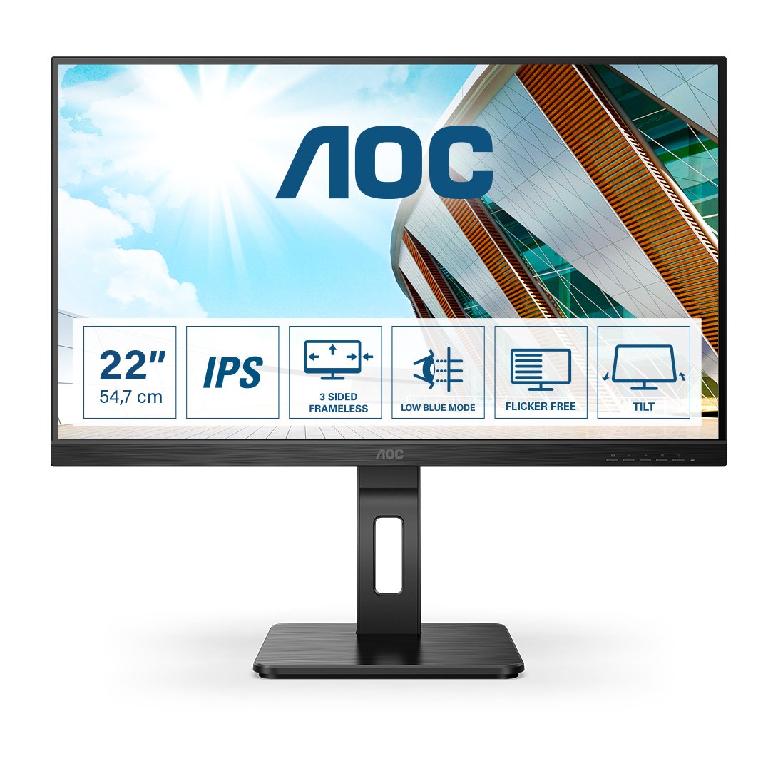Monitor Aoc  22p2du 1920x1080 Ips Vga Dvi