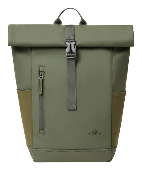 EAN 4260709015637 - Rivacase Eden mochila Mochila de viaje Oliva cuero PU, Poliéster, Tereftalato de polietileno reciclado (r imagen 3