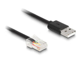 Delock 90602 Cable En Espiral De Rj50 A Usb 2.0 Tipo-A 2 M