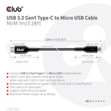 EAN 8719214471903 - CLUB3D CAC-1526 cable USB USB 3.2 Gen 1 (3.1 Gen 1) 1 m USB C Micro-USB B Negro imagen 4