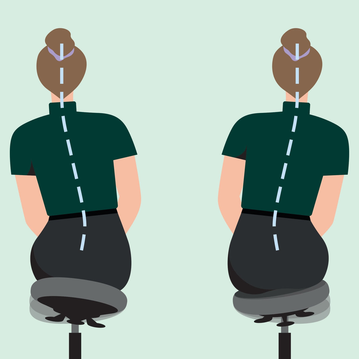 Leitz Ergo Active Sitting Stool W. Wheels&Wobble Comfort Seat Negro