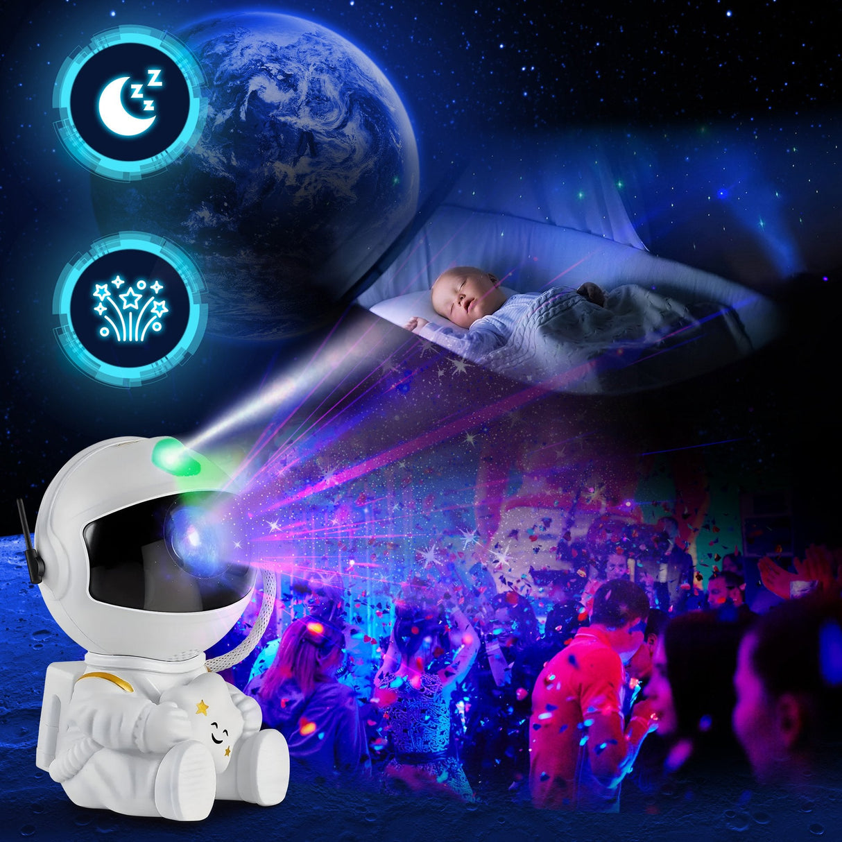 Extralink Home Mini Astronauta Projektor Gwiazd 03