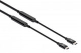 Cable Usb 3.2 Gen 2 Activo Tipo-C Manhattan 3m 10gbps 60w