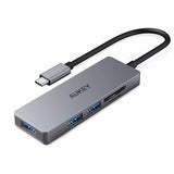 Hub Usb-C Cb-C63 Aluminiowy Ultra Slim 4w1 3xusb 3.1 1xmicrosd I Sd