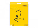 Delock 27177 Auriculares Usb Mono Con Control De Volumen Para Pc Y Portátil - Ultraligeros