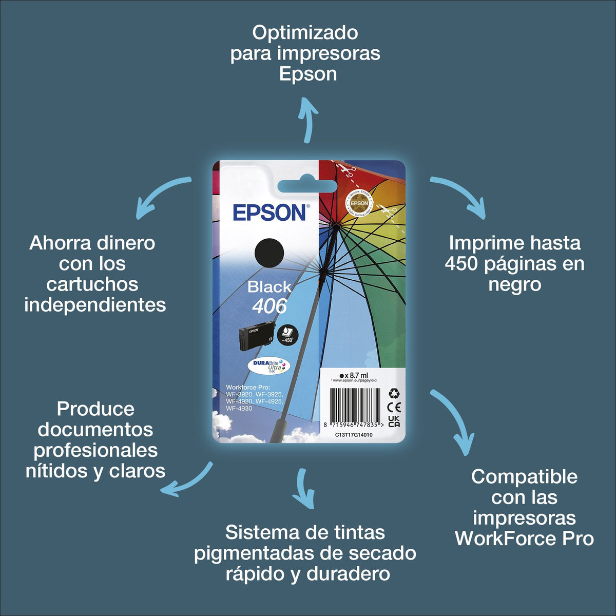 Epson Singlepack Black 406 Durabrite Ultra Ink