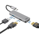 Adaptador Act Connectivity Usb C A 2 Hdmi 4k Usb A