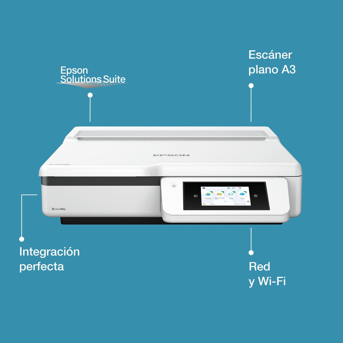 Epson Workforce Ds-51000wn Din A3-Dokumentenscanner Flachbett