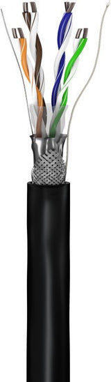 Goobay 57296 Cable De Red 100 M Cat5e Sf/Utp (S-Ftp) Negro