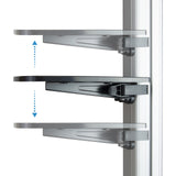 Tooq Soporte De Pantalla De Suelo Con Ruedas 37"-70" - Bloqueo De Ruedas - Dos Estantes - Gestion De Cables - Peso Max